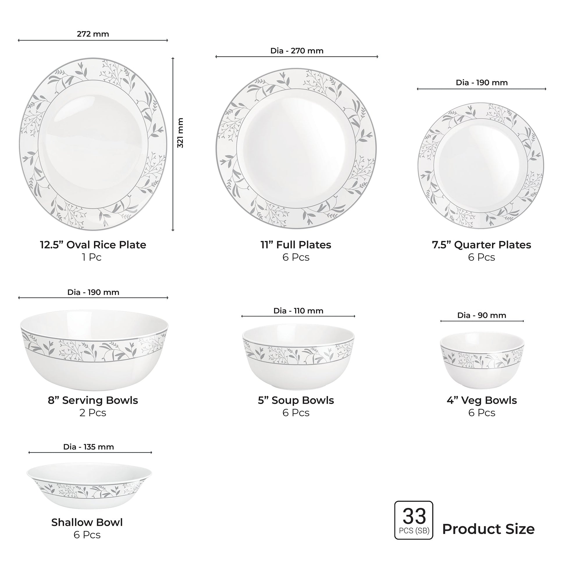 Terrana Collection Dinner Set - HAZEL