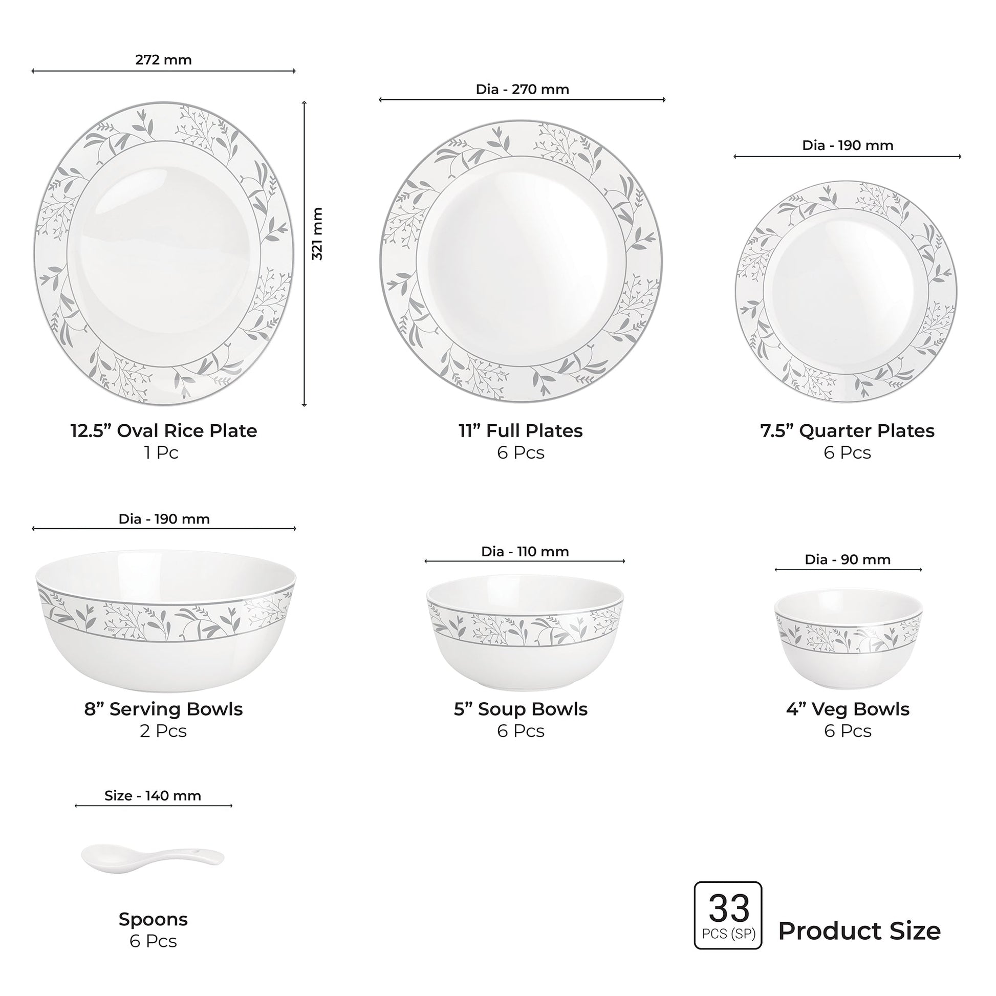 Terrana Collection Dinner Set - HAZEL