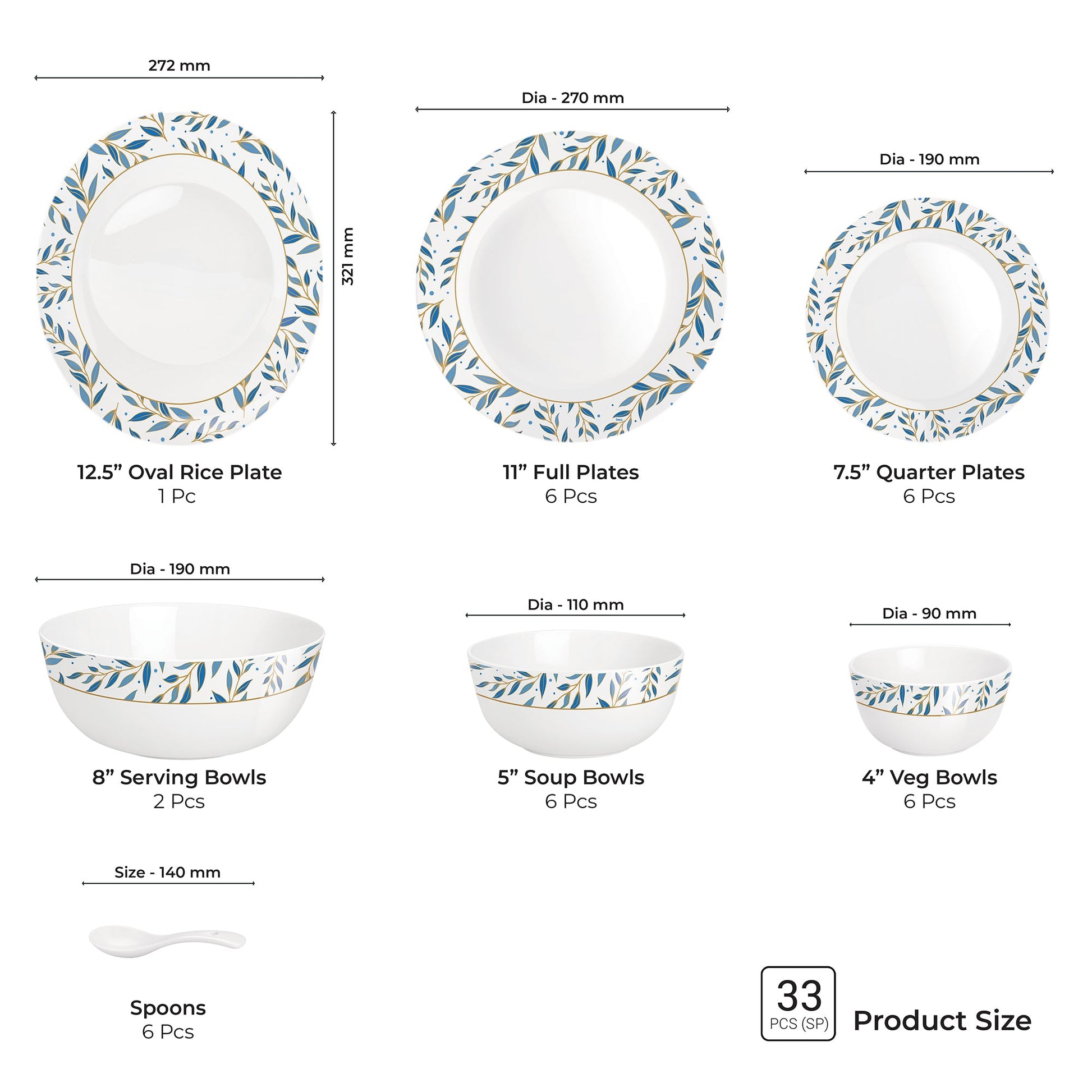 Terrana Collection Dinner Set - HELENA