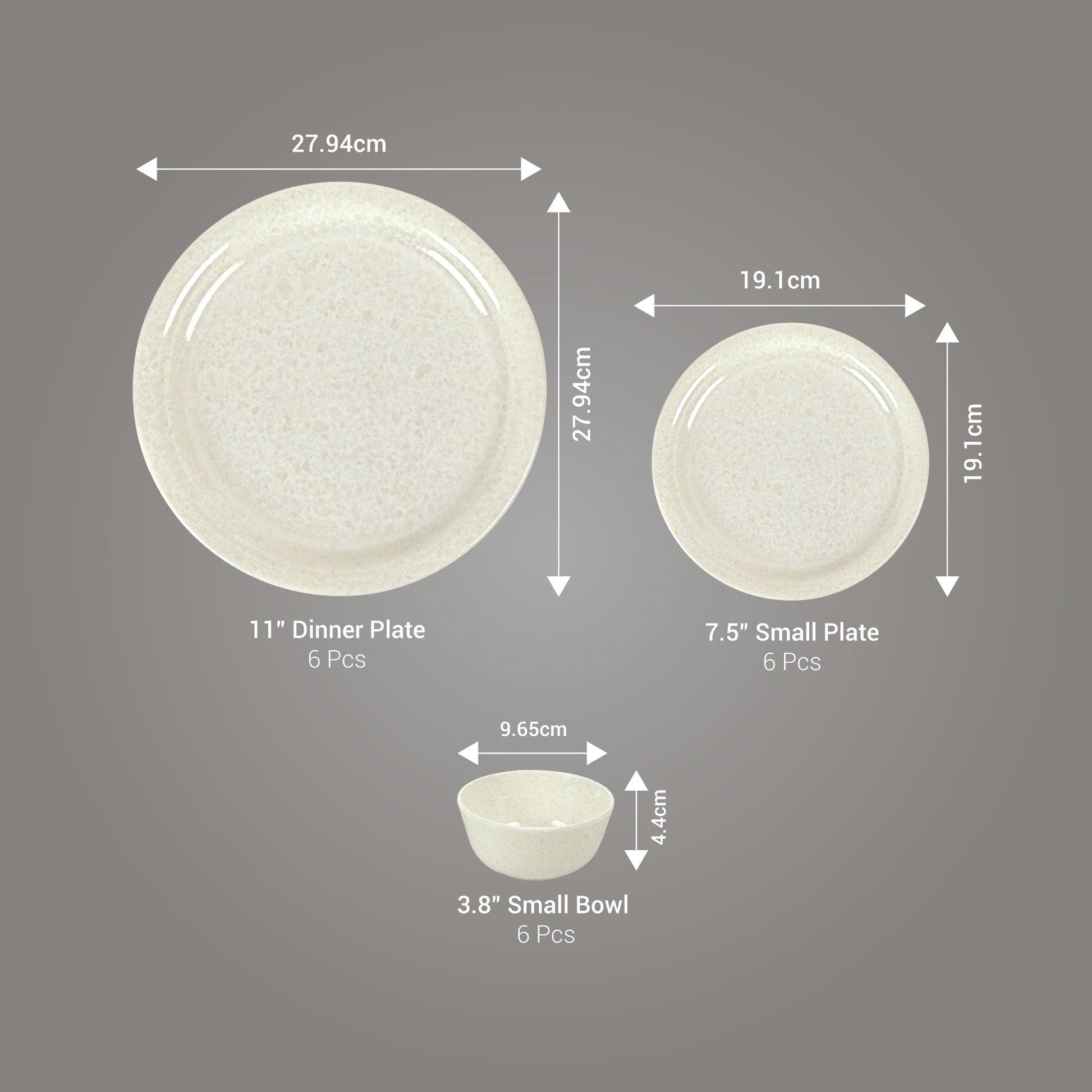 Lissome Dinner Set - Terrosoivory (Melamine)