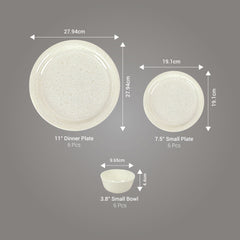 Lissome Dinner Set - Terrosoivory (Melamine)