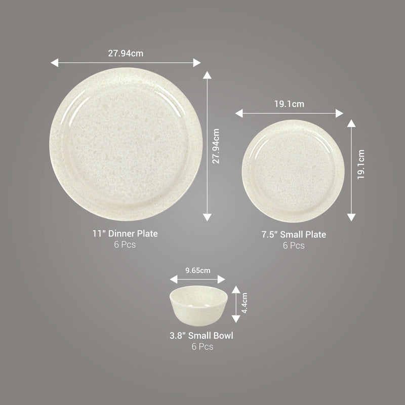 Lissome Dinner Set - Terrosoivory (Melamine)