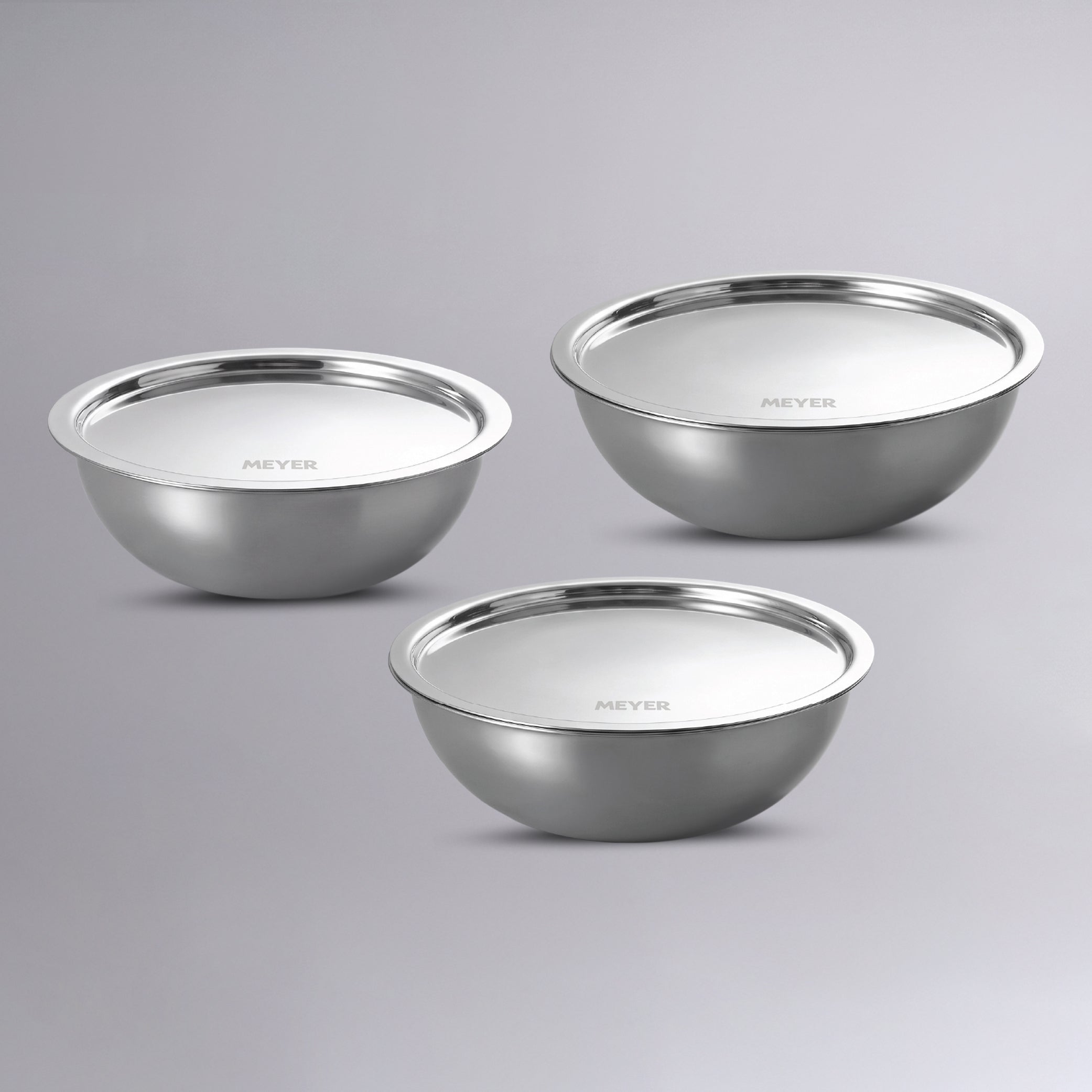 MEYER Trivantage Pro Tasla with lid 3pcs Set (18cm Tasla With Lid + 20cm Tasla With Lid + 22cm Tasla With Lid)