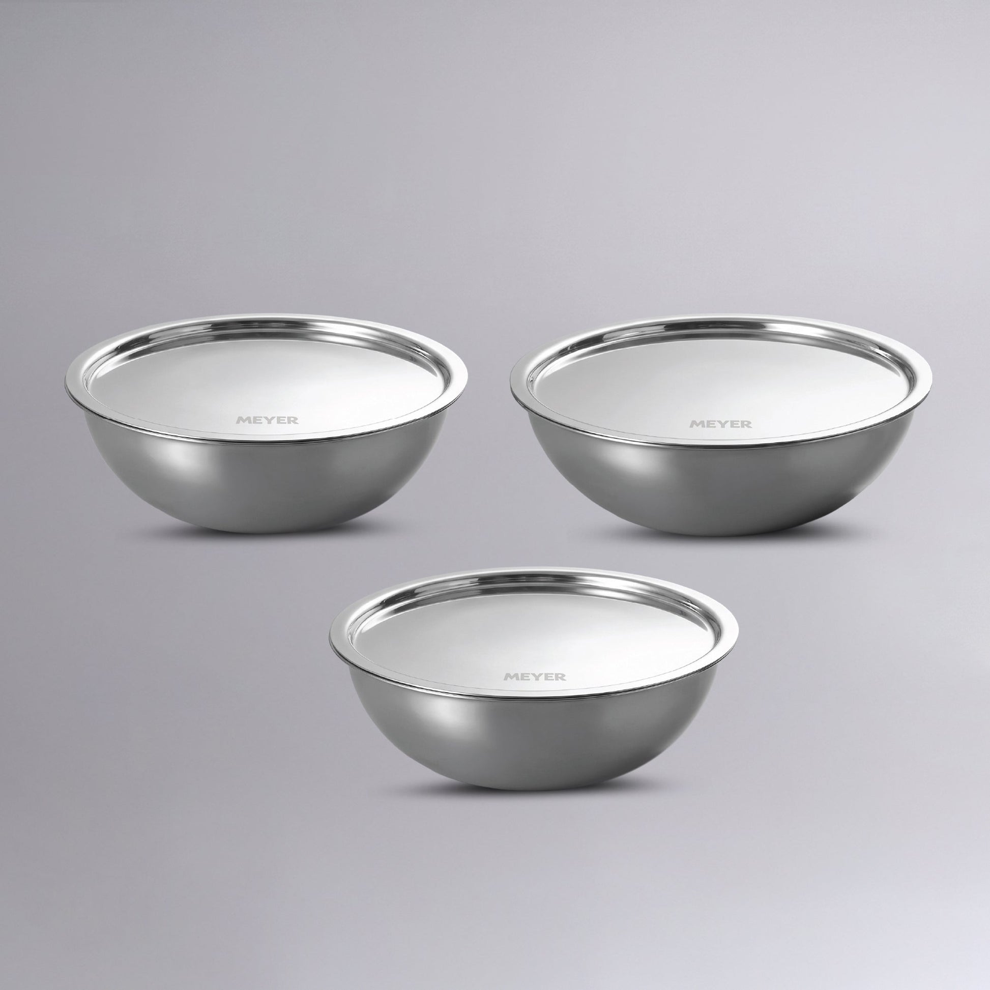 MEYER Trivantage Pro Tasla with lid 3pcs Set (20cm Tasla With Lid + 22cm Tasla With Lid + 24cm Tasla With Lid)