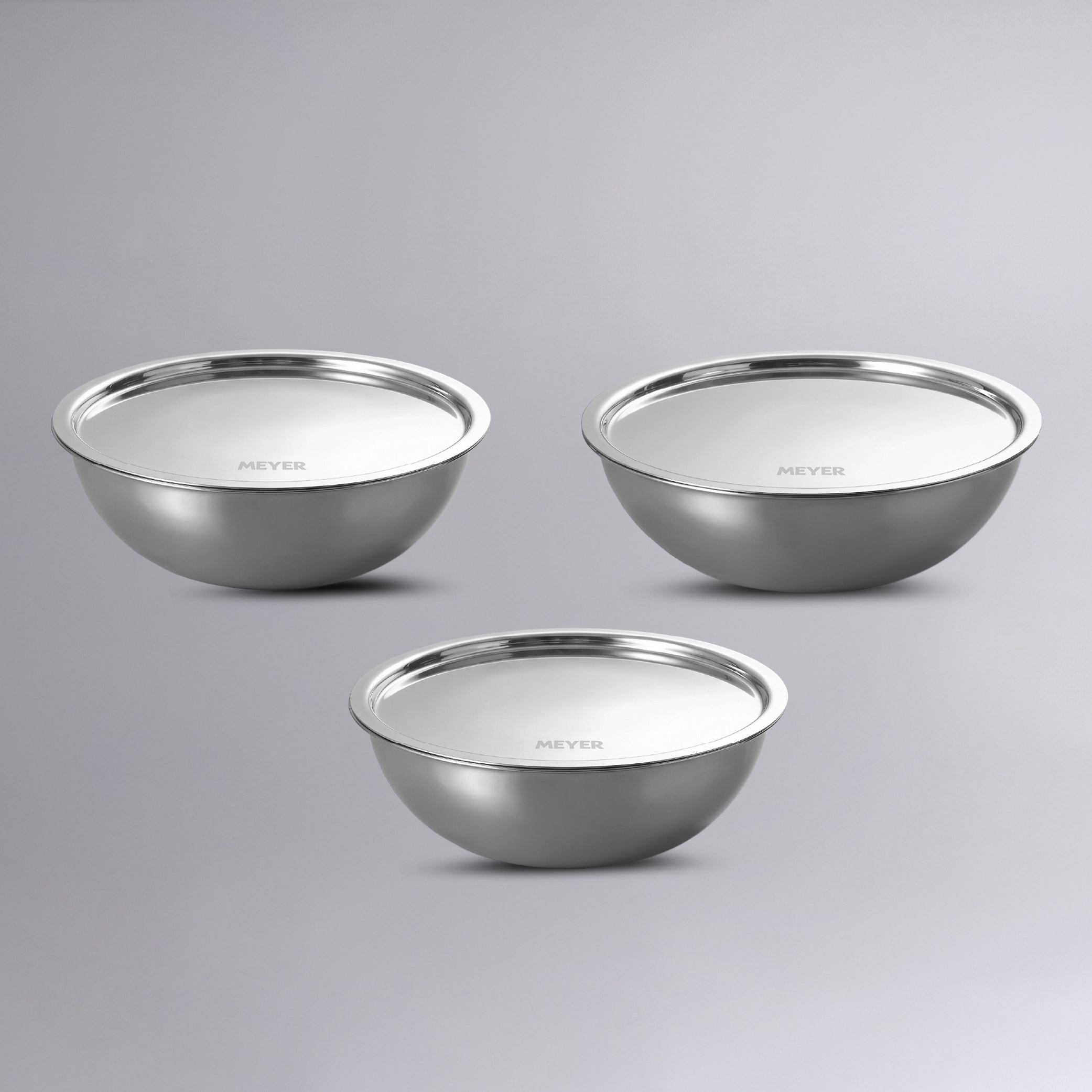 MEYER Trivantage Pro Tasla with lid 3pcs Set (20cm Tasla With Lid + 24cm Tasla With Lid + 26cm Tasla With Lid)