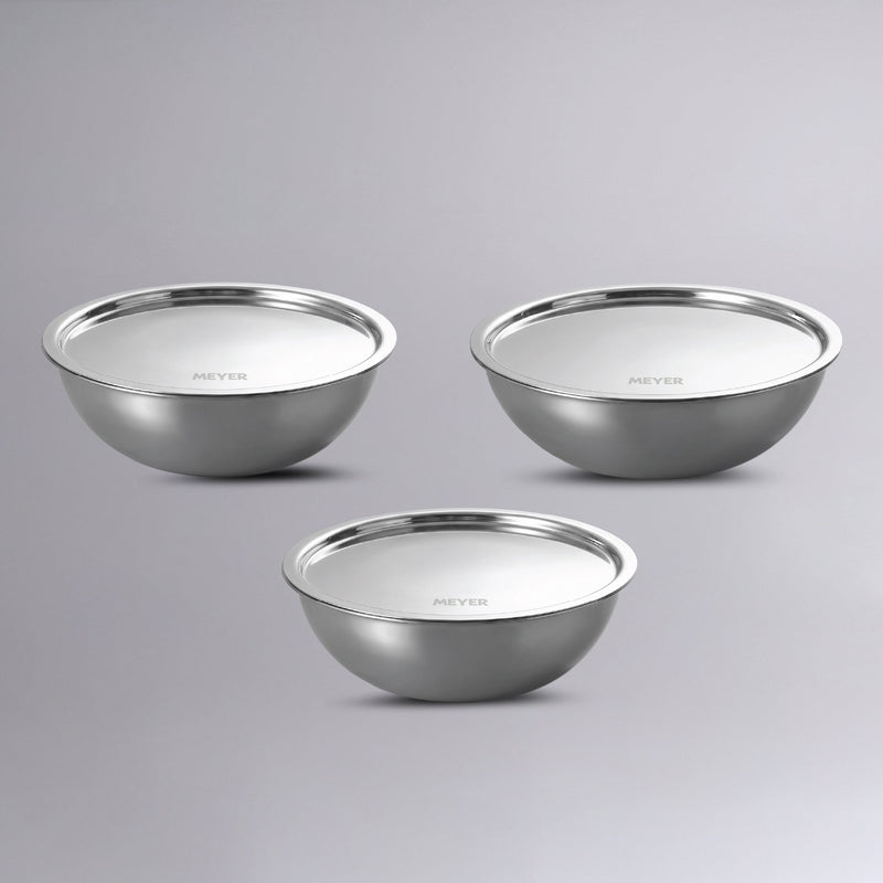 MEYER Trivantage Pro Tasla with lid 3pcs Set (20cm Tasla With Lid + 24cm Tasla With Lid + 26cm Tasla With Lid)