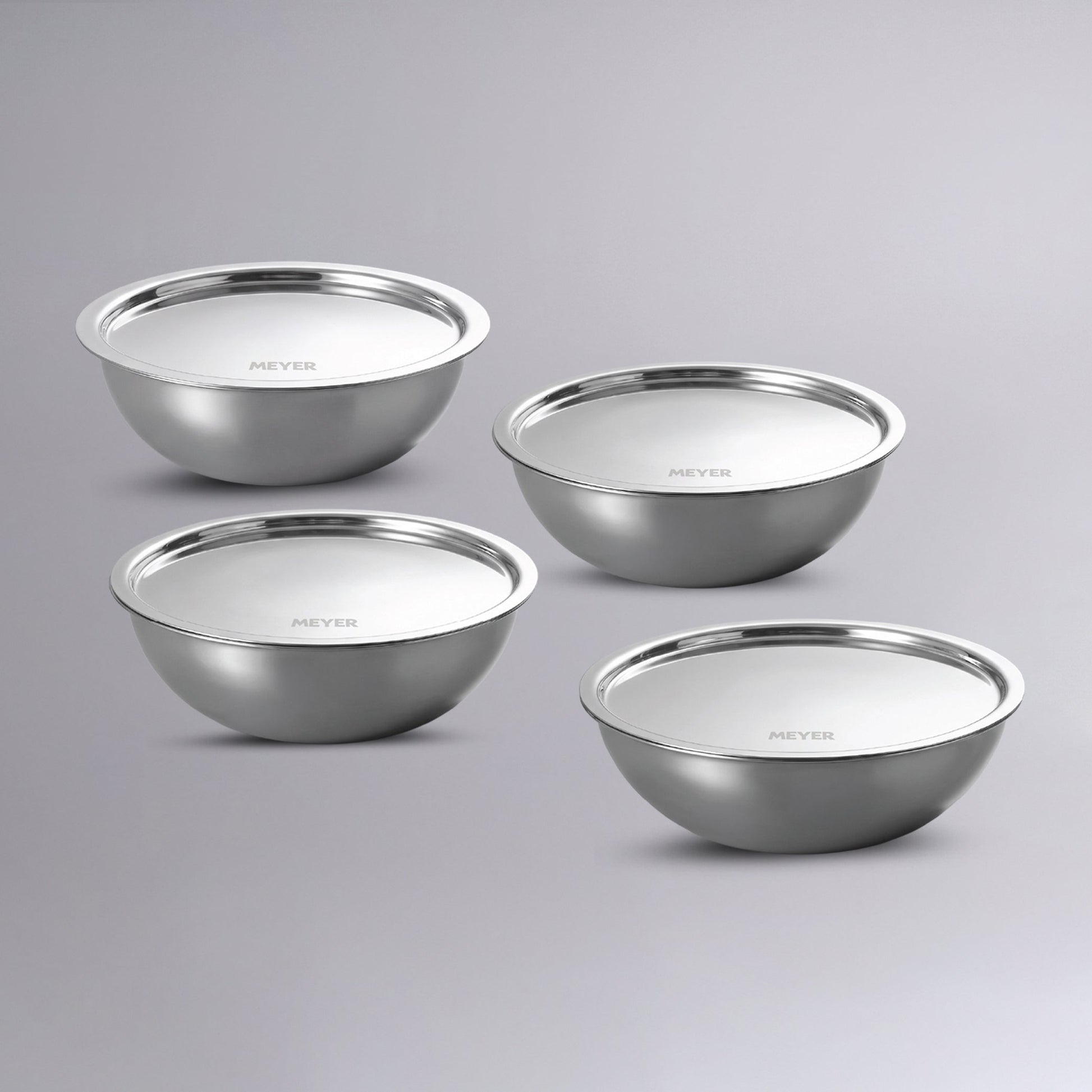 MEYER Trivantage Pro Tasla with lid 4pcs Set (18cm Tasla With Lid + 20cm Tasla With Lid + 22cm Tasla With Lid + 24cm Tasla With Lid)