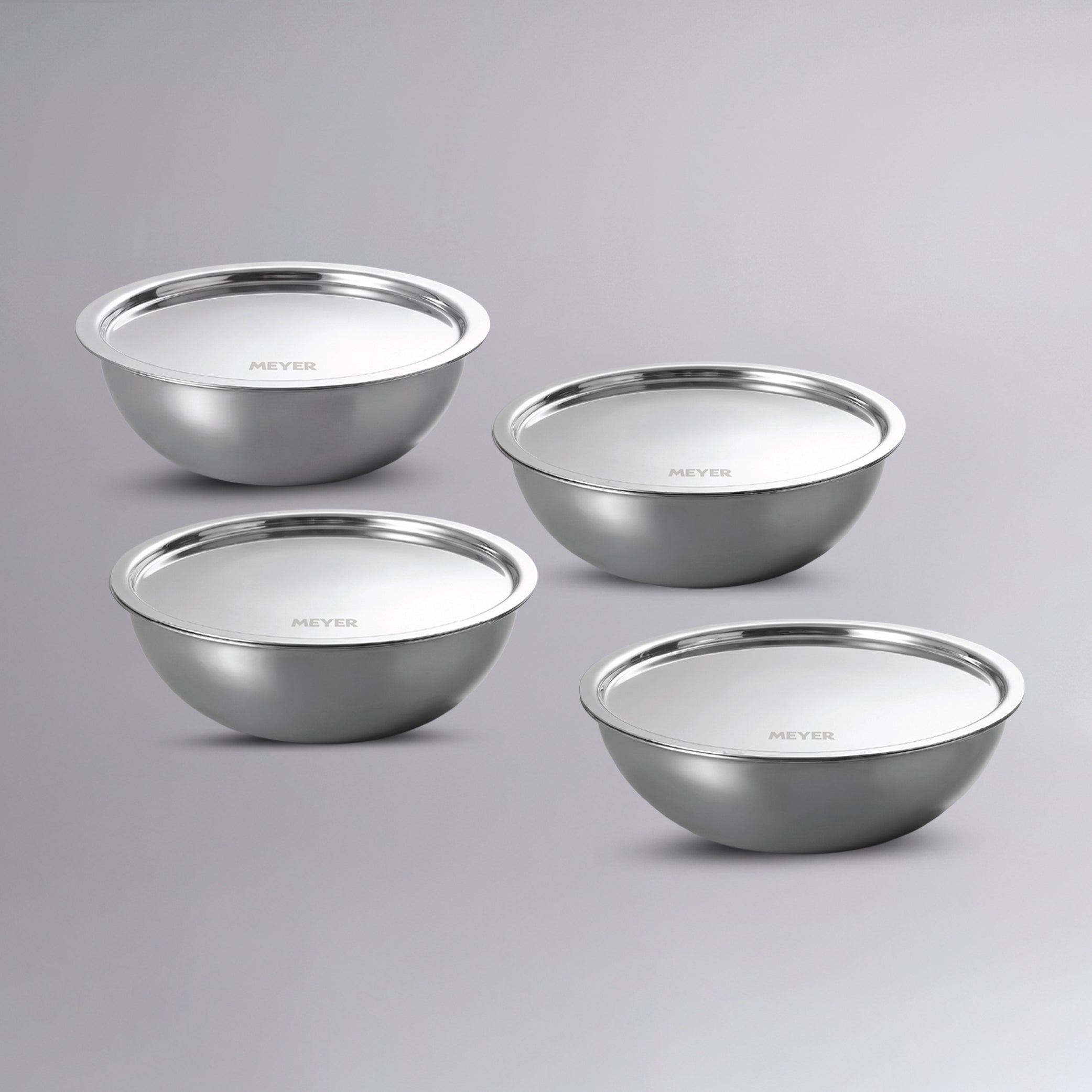 MEYER Trivantage Pro Tasla with lid 4pcs Set (18cm Tasla With Lid + 20cm Tasla With Lid + 22cm Tasla With Lid + 24cm Tasla With Lid)