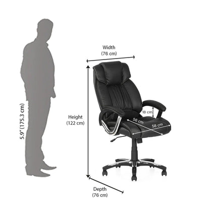 Nilkamal Trenvi High Back Office Chair (Black)
