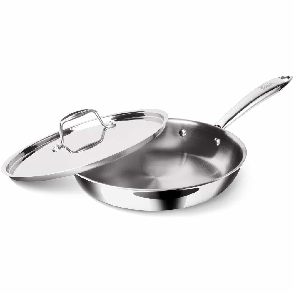 Triply Stainless Steel Fry Pan With Lid (Milton Procook)