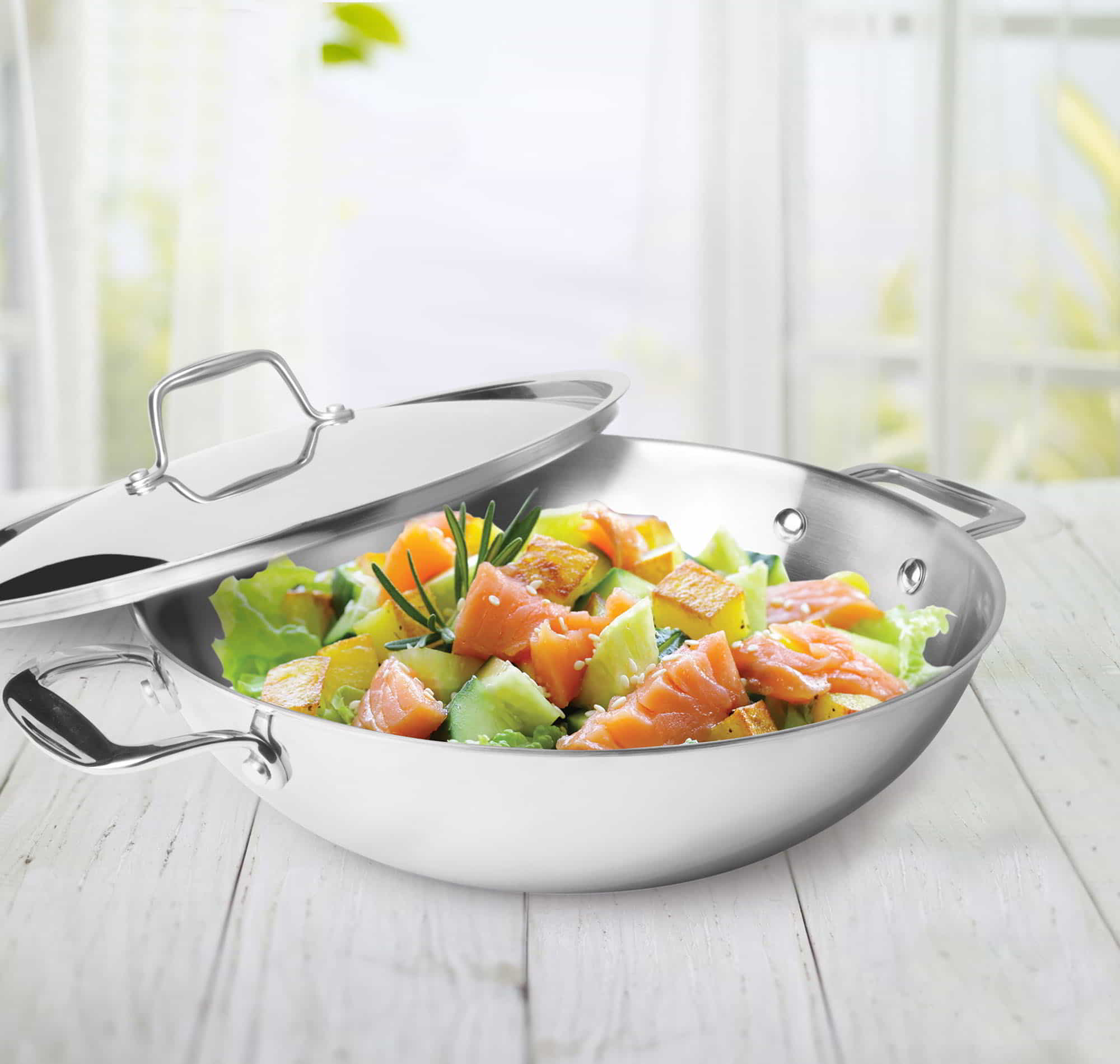 Triply Stainless Steel Kadhai with Lid (Milton Procook)