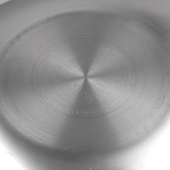 Vinod Platinum Triply Stainless Steel Wok - 26 cm (Induction Friendly)