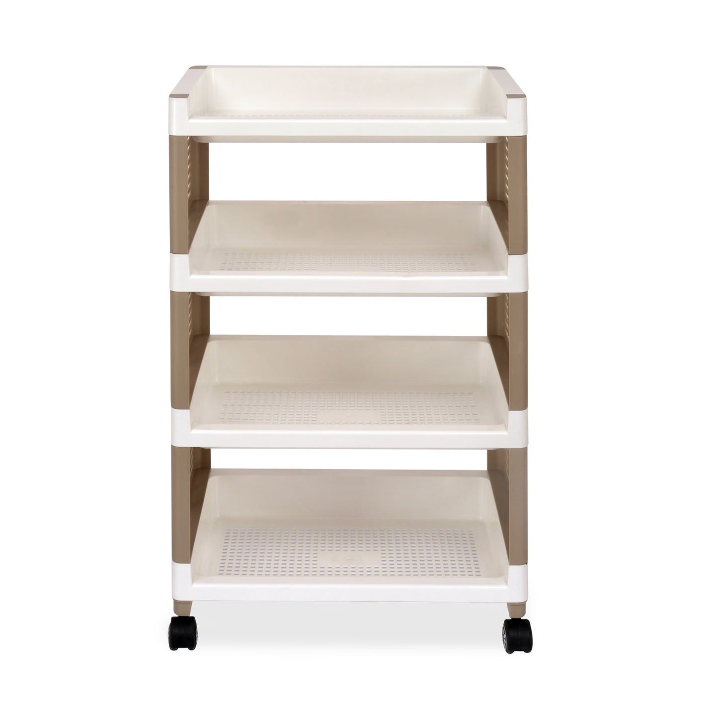 Nilkamal Trolley 25 (Milky White / Taupe Plaza)
