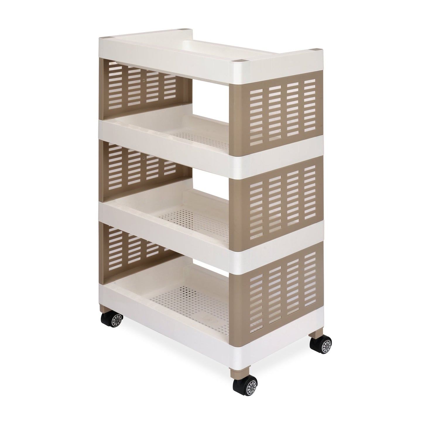Nilkamal Trolley 25 (Milky White / Taupe Plaza)