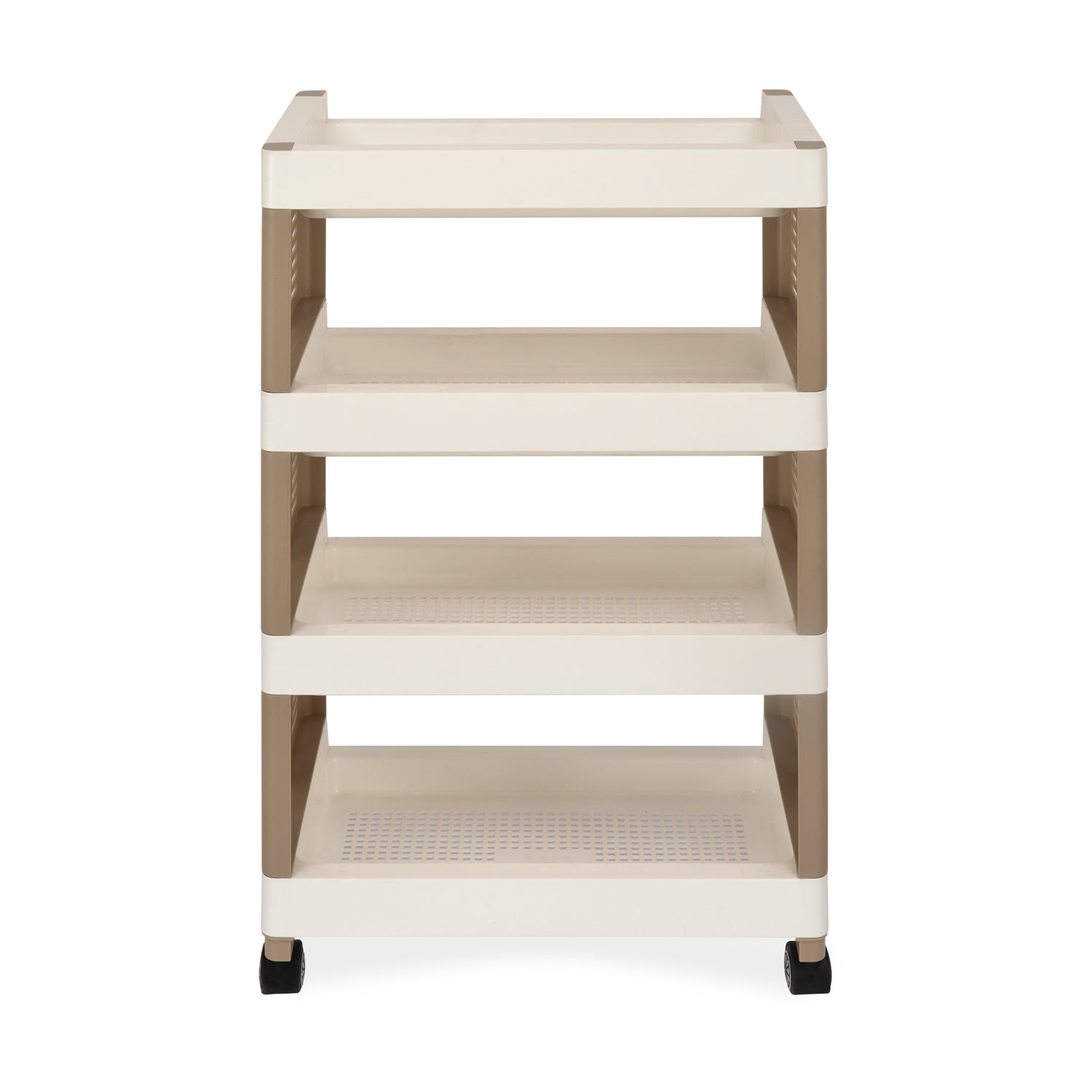 Nilkamal Trolley 25 (Milky White / Taupe Plaza)
