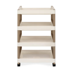 Nilkamal Trolley 25 (Milky White / Taupe Plaza)