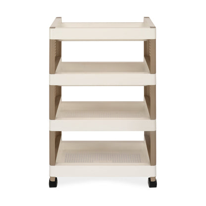 Nilkamal Trolley 25 (Milky White / Taupe Plaza)