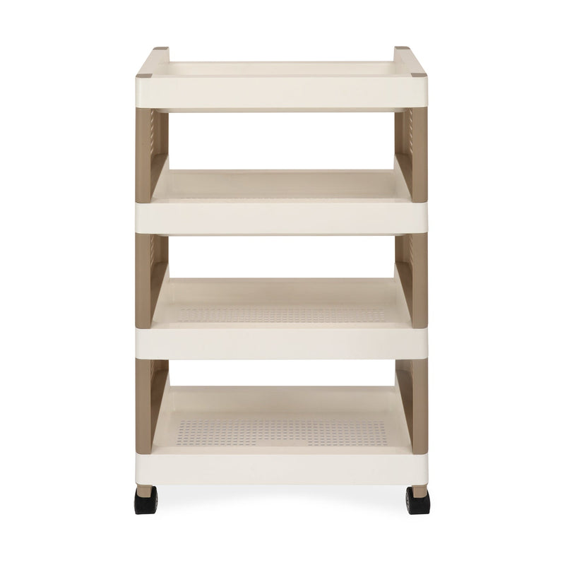Nilkamal Trolley 25 (Milky White / Taupe Plaza)