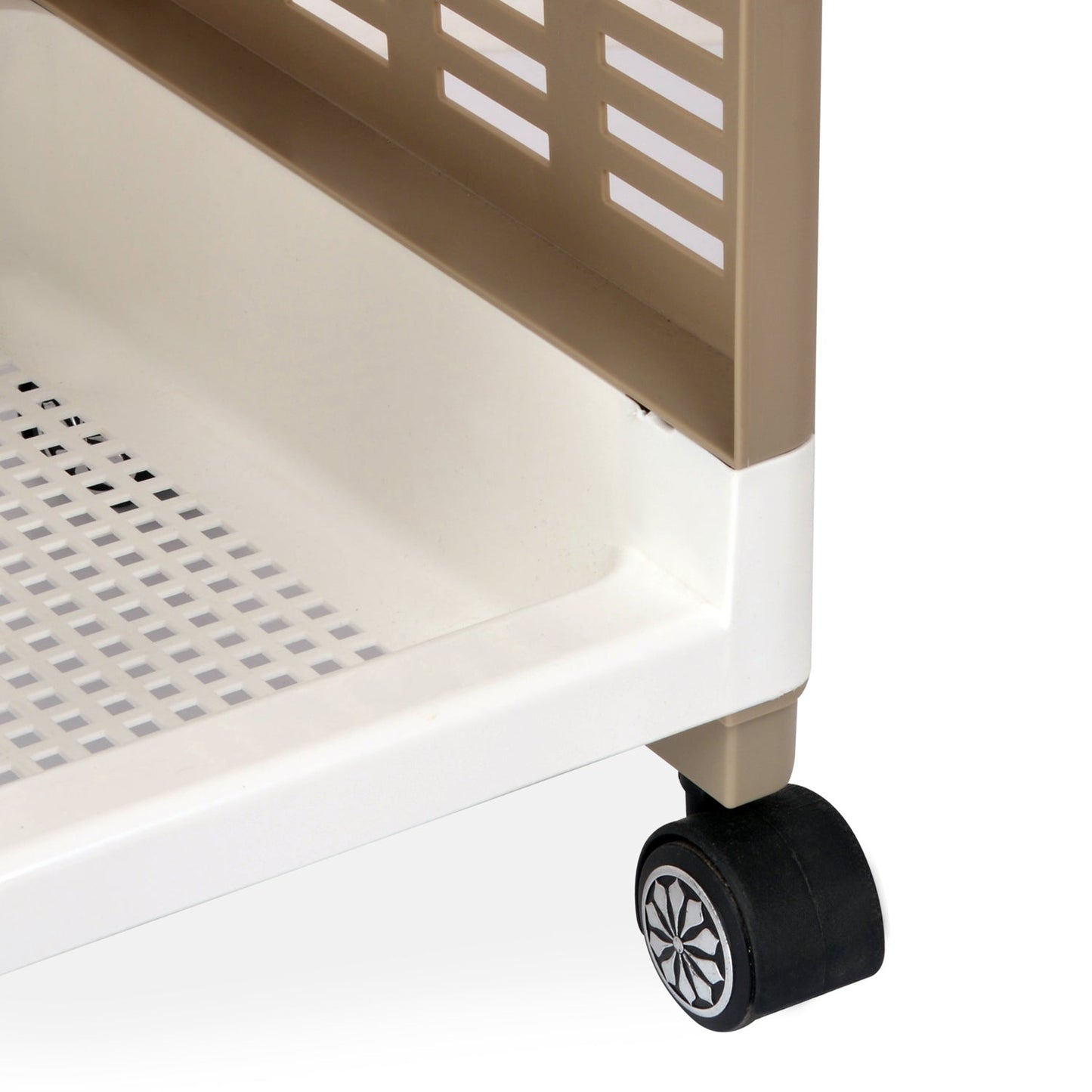 Nilkamal Trolley 25 (Milky White / Taupe Plaza)