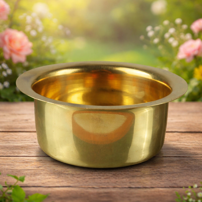 Brass Tumbler for Coffee Hotcase Tea Coffee Warmer Box, Traditional Brass Tmnler for Coffee Counter Hot Case Display, Heat Retention Cup for Café Restaurant & Home Use, Gold, 1.5 Inch, 1 Piece
