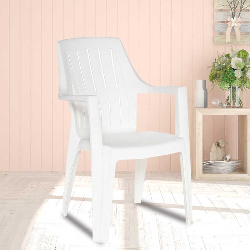 Supreme Turbo Super Plastic With-Arm Chair