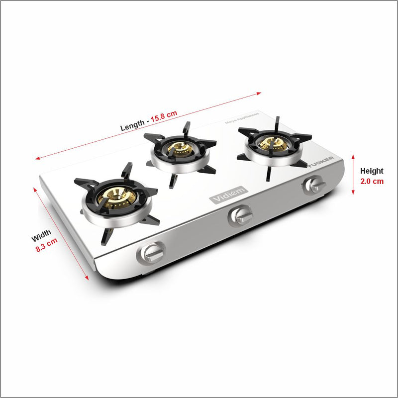 Vidiem Tusker SS Miniature Toy Gas Stove for Kids (Non-Working Replica)