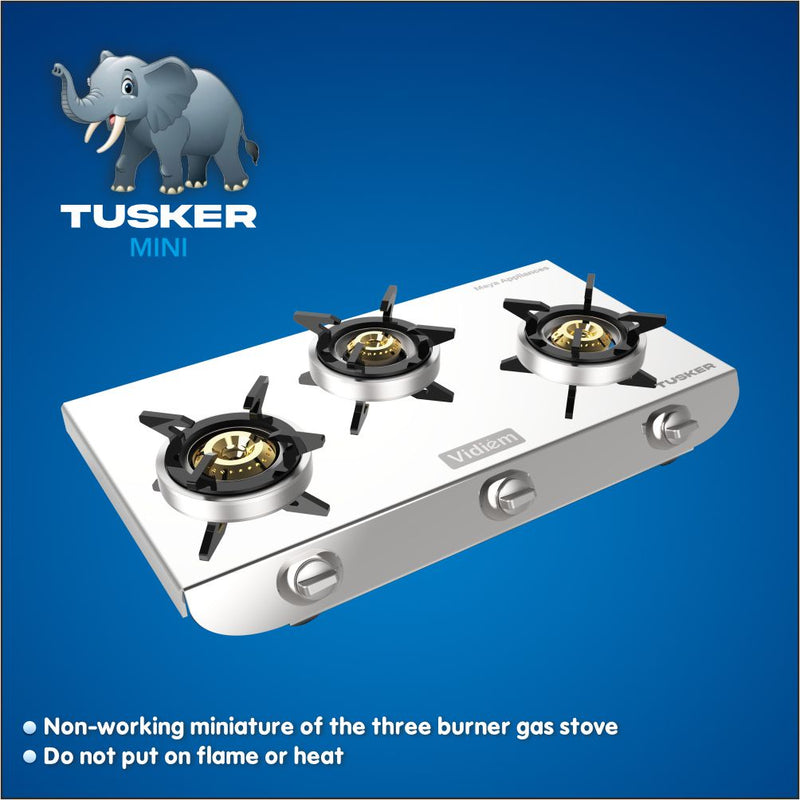 Vidiem Tusker SS Miniature Toy Gas Stove for Kids (Non-Working Replica)