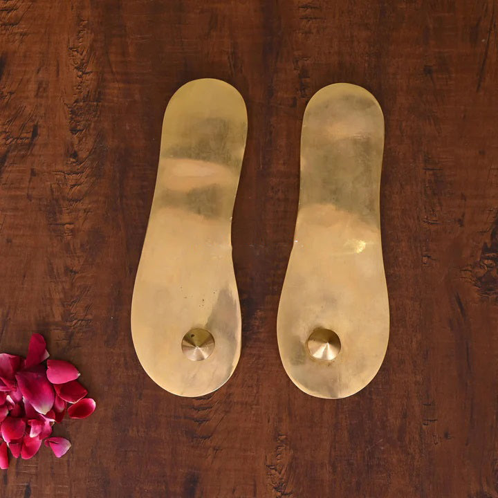 Brass Superfine Charan Paduka (8.5 Inch)