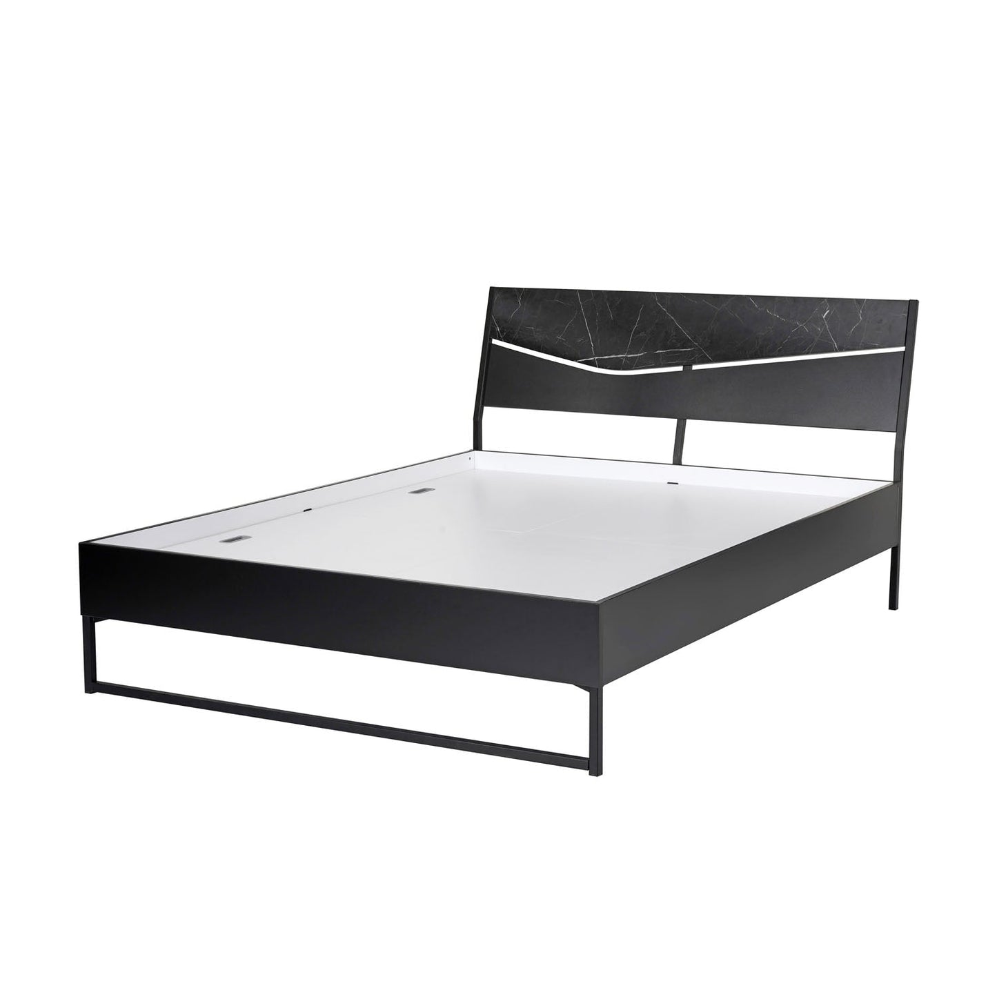 Nilkamal Urbenia Engineered Wood Without Storage King Bed (Black)
