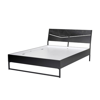 Nilkamal Urbenia Engineered Wood Without Storage King Bed (Black)