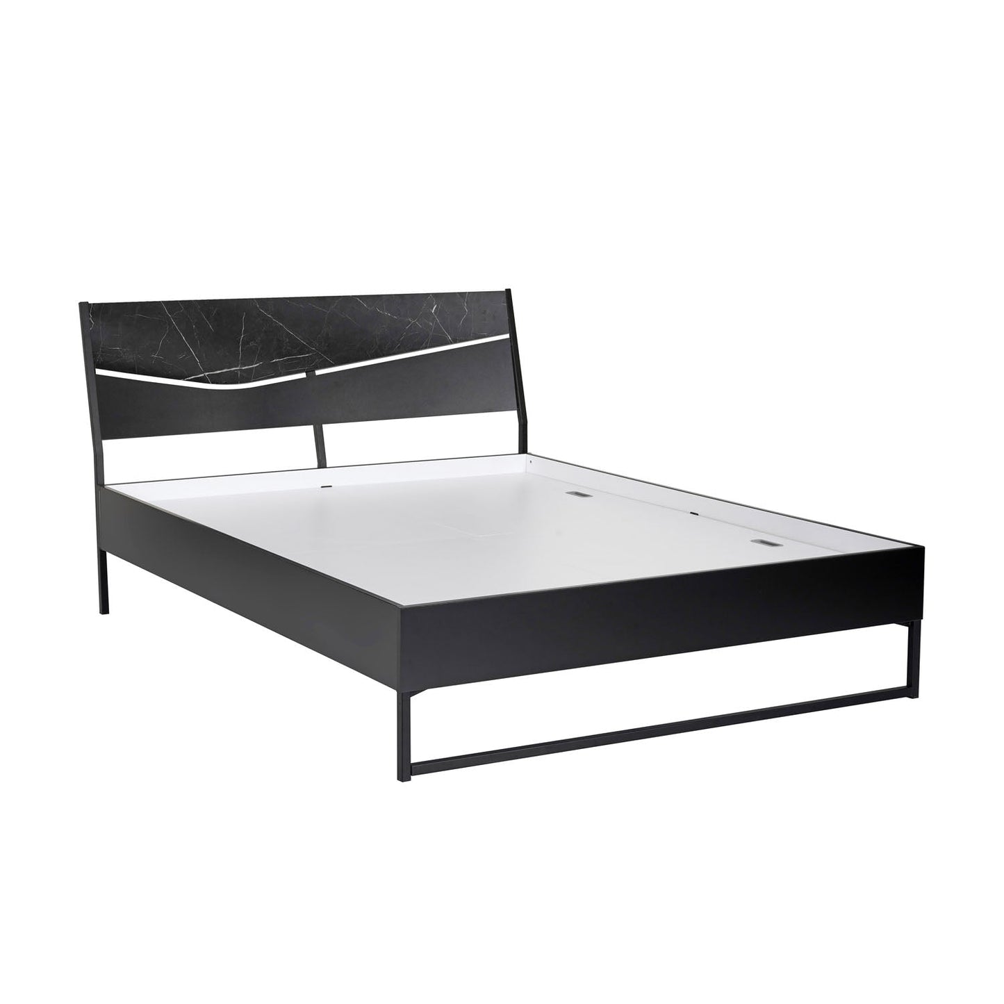 Nilkamal Urbenia Engineered Wood Without Storage King Bed (Black)