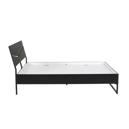 Nilkamal Urbenia Engineered Wood Without Storage King Bed (Black)
