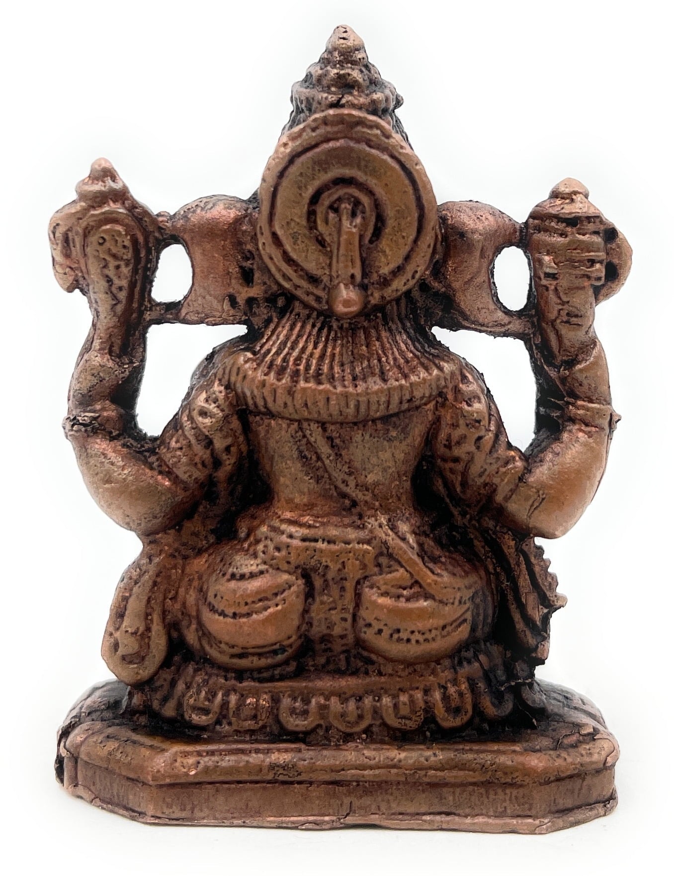Handcrafted Copper Ganesha Idol, Lord Ganapati Vinayaka Murti for Home Temple, Pooja, Vastu & Spiritual Decor,Brown, 2.5 Inch, 1 Piece
