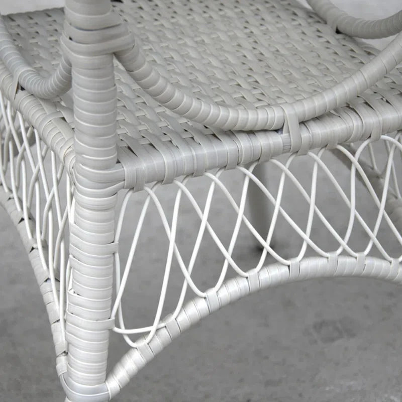 Sybil Outdoor Patio Seating Set 2 Chairs and 1 Table Set (White)