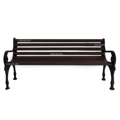 Ruben Cast Iron 3 Seater Garden Bench for Outdoor Park - (Brown)