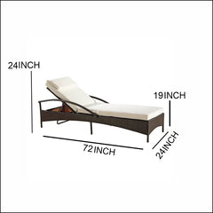 Decia Outdoor Swimming Poolside Lounger (Brown)