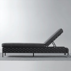 Alda Outdoor Swimming Poolside Lounger (Dark Grey) Braided & Rope