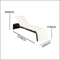 Sike Outdoor Swimming Poolside Lounger (Black)