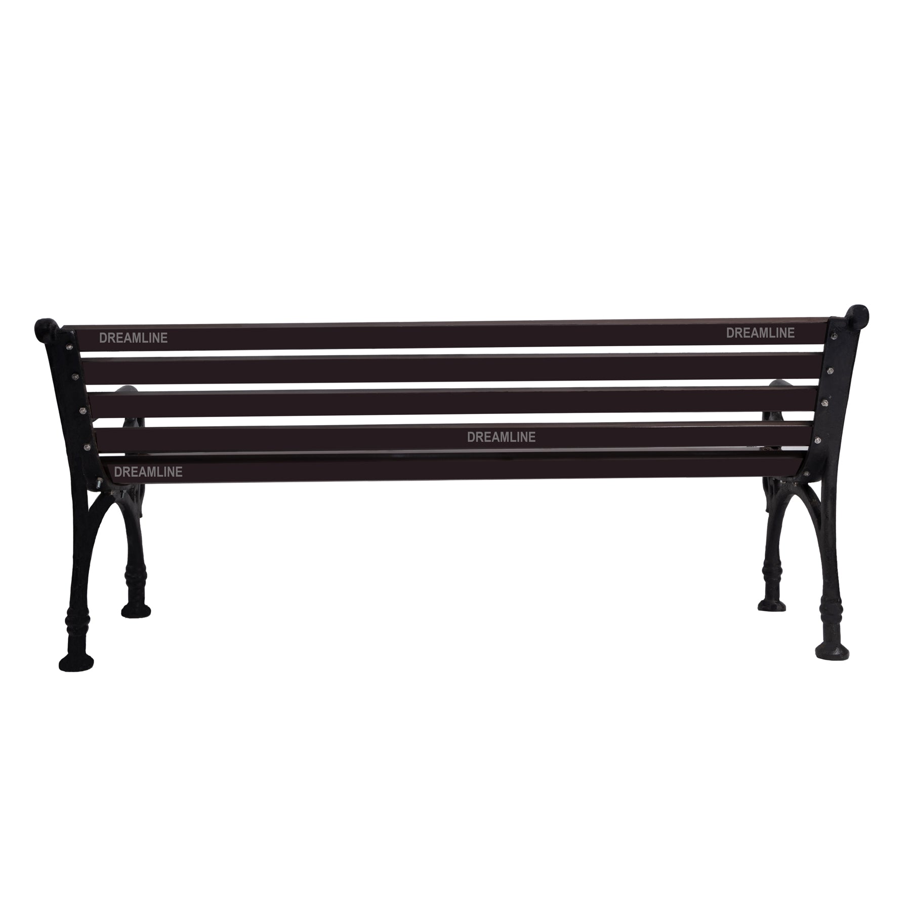 Ruben Cast Iron 3 Seater Garden Bench for Outdoor Park - (Brown)