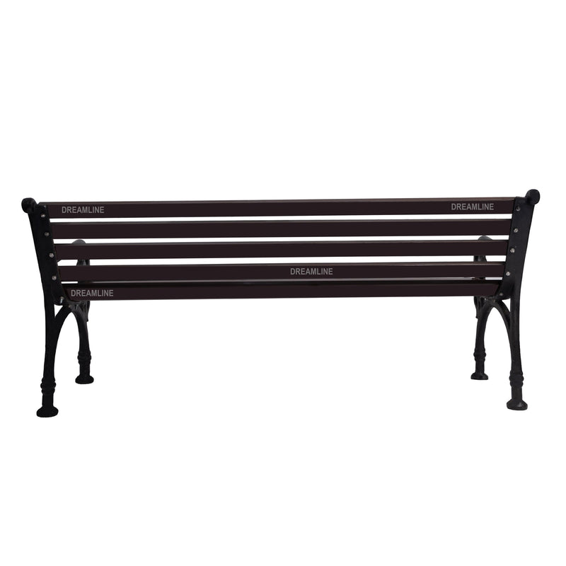 Ruben Cast Iron 3 Seater Garden Bench for Outdoor Park - (Brown)