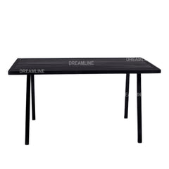 Carrillo Metal 2 Seater and 1 Table Garden Bench for Outdoor Park - (Black)