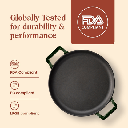 No. 12 Enamel Cast Iron Dosa Tawa (30cm)