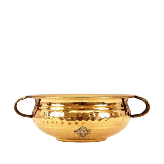 Pure Brass Hammered Design Urli/Decorative Bowl/Decorative Platter, Home Décor & Festive Item