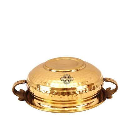 Pure Brass Hammered Design Urli/Decorative Bowl/Decorative Platter, Home Décor & Festive Item