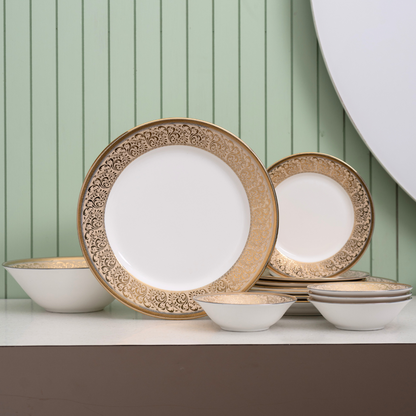 Georgian Ebony Dinner Set Of 13 (E646), For Family of 4