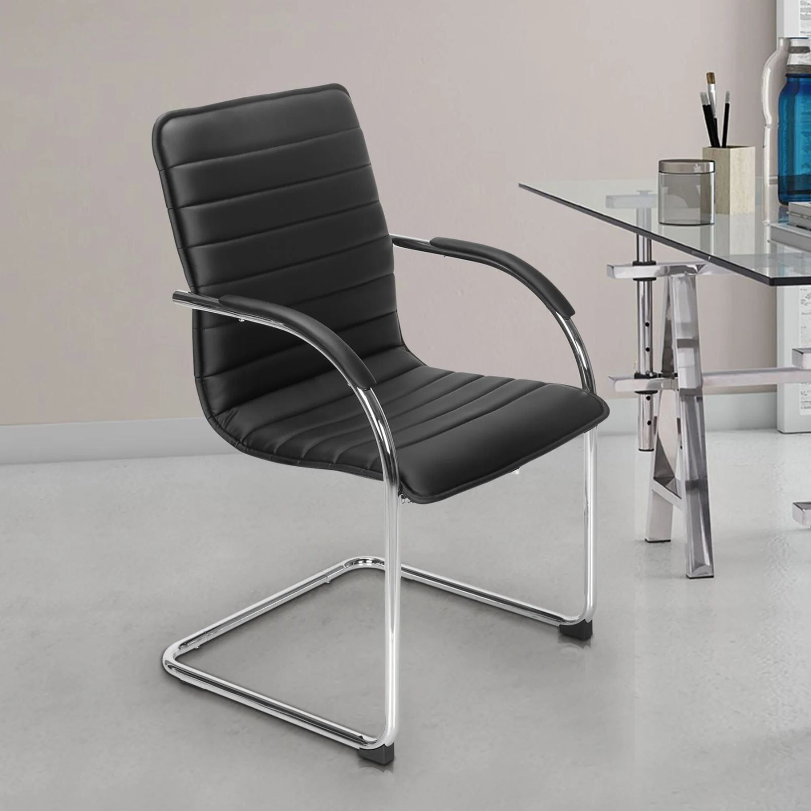 Nilkamal Runner Visitor Chair (Black)