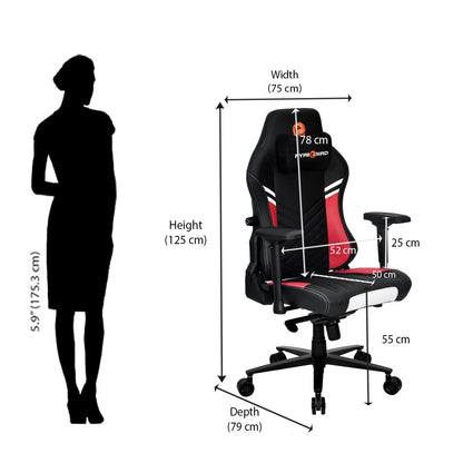 Nilkamal Fyrebird Vaden Gaming Chair (Black / Red)