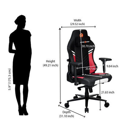 Nilkamal Fyrebird Vaden Gaming Chair (Black / Red)