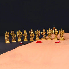 Brass Superfine Dashavatara /Vishnu Avatars Statue Set (2.5 Inch)