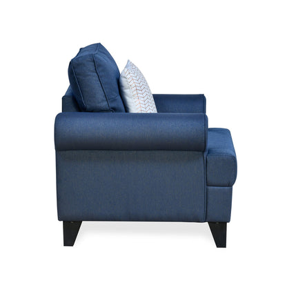 Nilkamal Velma 1 Seater Fabric Sofa with Cushion (Blue)